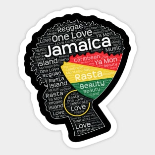 Jamaican Woman With Afro Puff Sticker